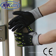 NMSAFETY nitrile coated impact resistant glove